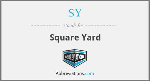 What does square yard stand for?